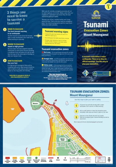 tsunami evacuation map