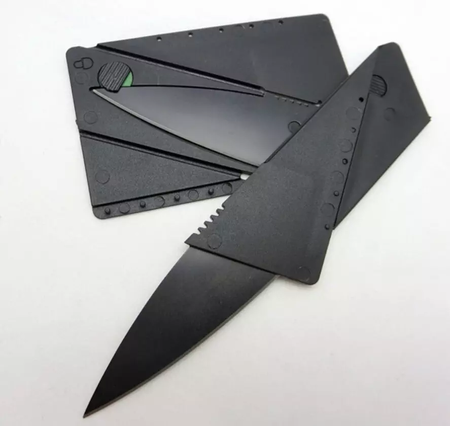 Credit Card Knife - Both Folded and Unfolded
