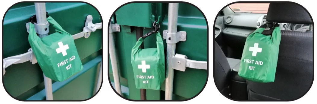Hang Bag First Aid kit in use