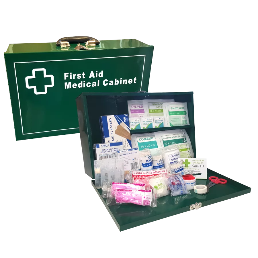 1 to 50 Landscape first aid kit wallmount - Open and closed