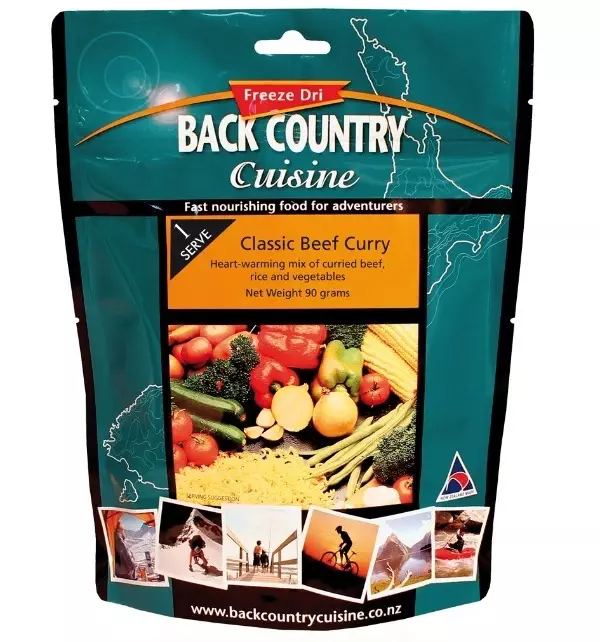 Back Country CLASSIC BEEF CURRY 1 serve Pouch of Emergency Food