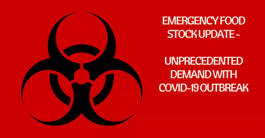 Emergency Food Stock Update - Unprecedented Demand With COVID-19 Outbreak