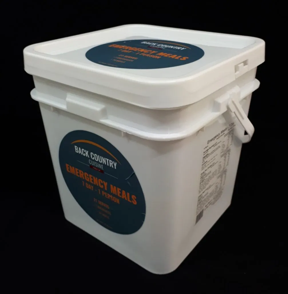 7 Day 1 Person Emergency Survival Food Bucket (Back Country Cuisine