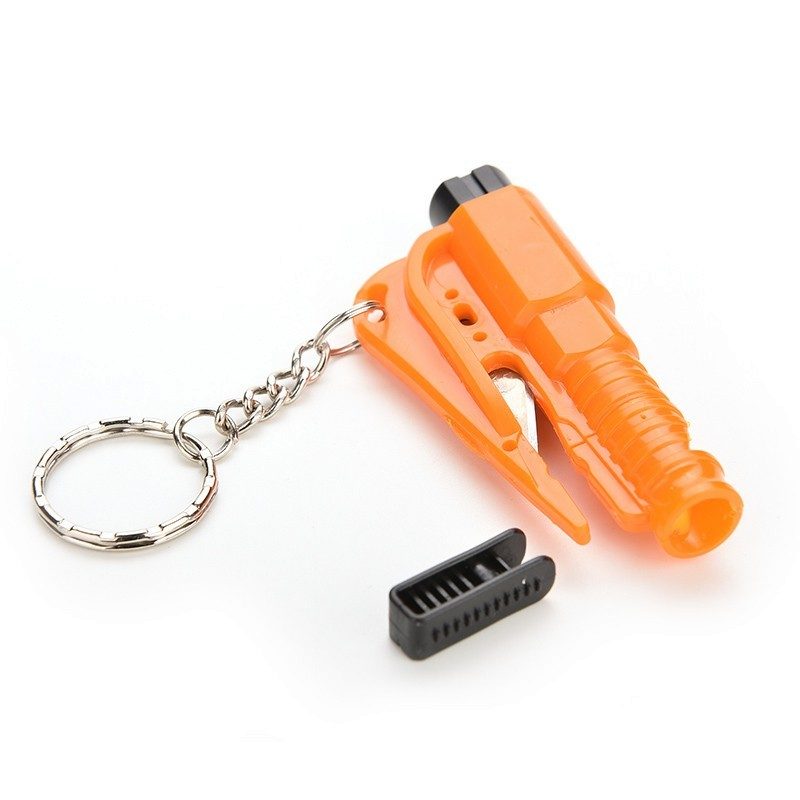 BodyGard Auto Emergency Hammer Escape Tool with Glass Breaker, 3-in-1,  Orange in Color