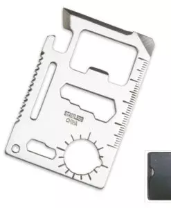 11 FUNCTION CREDIT CARD SIZE SURVIVAL POCKET TOOL