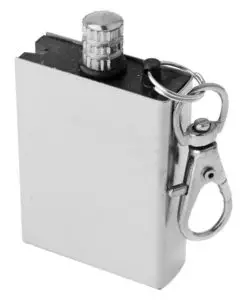 Metal Matchbox Lighter Fire Starter with Keychain