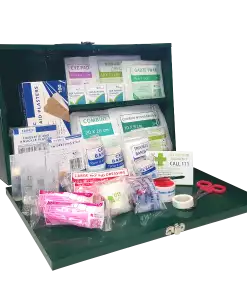 1 to 50 Person Workplace first aid kit - wallmounted in landscape format - open